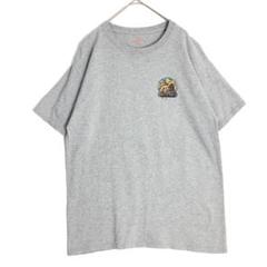 3526　ヘインズ　JUANSORIA　英語　半袖　Tシャツ　グレー