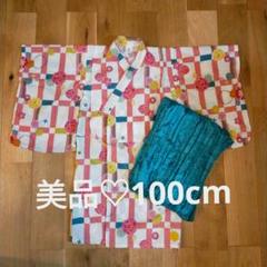 dev!rock デビロック 浴衣　女の子　花柄着物 100cm　花柄　ピンク