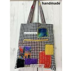 ❤️ハンドメイド いちごポッケのトートバッグ 刺し子