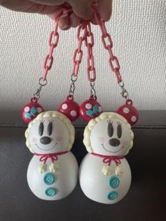 【2011年式、タグ付き】雪だるまミッキー、ミニーキーホルダー2体セット 320346311.jpg?1512303547