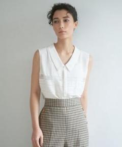 アナイ クレープジョーゼットレース　ブラウス ホワイト　美品