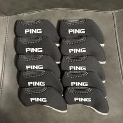 PING ピン アイアンカバー黒。
