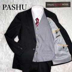 美品】PASHU ACTIVE MODEL♡グレー×ストライプ セットアップ メンズ