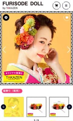 超美品!!TAKAZEN タカゼン 成人式 髪飾り着画あり 超美品!!TAKAZEN タカゼン 成人式 髪飾り着画あり ヘアアクセサリー