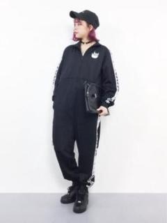 平川【PUNYUS】美品　プニュズ　ロゴジャージ　オールインワン　つなぎ 平川様専用【PUNYUS】美品 プニュズ ロゴジャージ