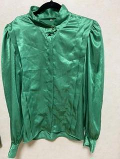 ブラウス 緑 グリーン used vintage