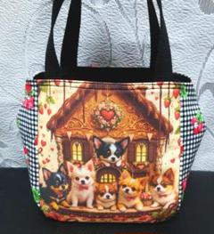 激レアパネル生地 ハンドメイド 両面パネルミニバック
