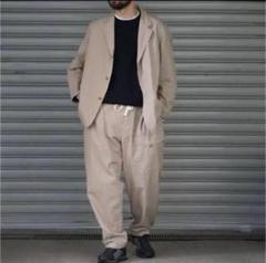 COMOLI (コモリ) シルクネップ ドローストリングパンツ