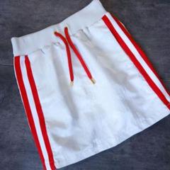 極美品 MARK&LONA GOLF ホワイト サイドライン ゴルフスカート