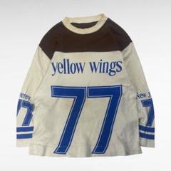 【70s〜】 yellow wings フットボールTシャツ 七分袖
