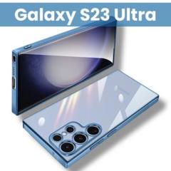 Galaxy S23 Ultra ケース クリア 薄型 軽量 耐衝撃 メッキ加工