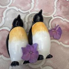ペンギン型 陶器 一輪挿し 2個セット