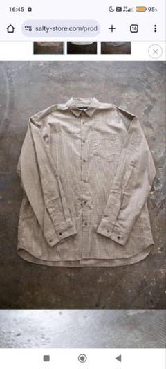 juha 【19AW】オーバーサイズグレンチェックシャツ(BEIGE)のサムネイル