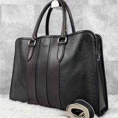 A4可 極美品 コーチ レザー 2WAY ビジネスバッグ ボンド ヘリテージ 黒 A4可 極美品 コーチ レザー 2WAY ビジネスバッグ ボンド