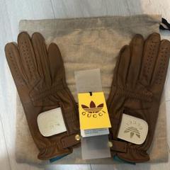 未使用保管品 GUCCI グッチ アディダス レザー グローブ コラボ 手袋 未使用 GUCCI adidas コラボ グローブ 羊革 手袋 ‼️ - メルカリ