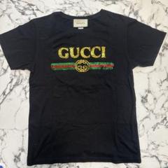 良品】GUCCI・グッチ・Tシャツ・黒・タイガー刺繍・虎柄・M相当