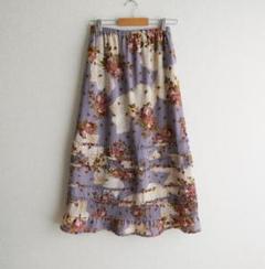 専用★ KANEKO ISAO/カネコイサオ 花柄リボンロングスカート KANEKO ISAO カネコイサオ 春夏 花柄 フラワー 総柄☆ 7分袖
