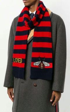 GUCCI　bee　マフラー　ミケーレ　蜂　ボーダー GUCCI bee マフラー ミケーレ 蜂 ボーダー - メルカリ
