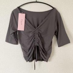 チャコット 2way ギャザー Tシャツ M バレエ ダンス ヨガウェア 五分袖 チャコット 2way ギャザー Tシャツ M バレエ ダンス ヨガウェア