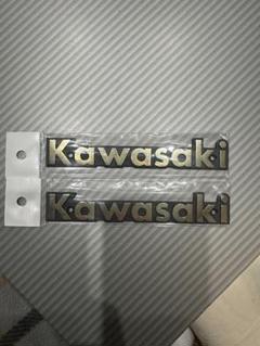 Kawasaki 真鍮製タンクエンブレム 曲げ加工済み 左右2枚セット