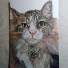 【原画販売】ノルウェージャンフォレストキャットの水彩画 m66471196454_1.jpg?1704734736
