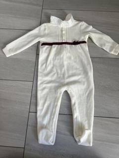 9/12month 75cm GUCCI ロンパース　ベビー服　カバーオール GUCCI ホワイトロンパース 9months - メルカリ