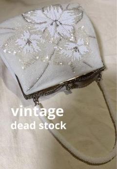 ヴィンテージ ビーズ 刺繍 がま口 ハンドバッグ 和装 アンティーク Y2K ヴィンテージ ビーズ 刺繍 がま口 ハンドバッグ 和装