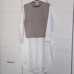 earth music＆ecology レイヤード風シャツワンピース
