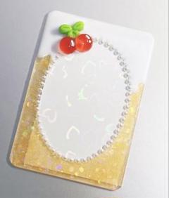 B8硬質デコ トレカケース カードケース オレンジフロート チェリー さくらんぼ