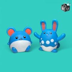 マリルリ　マリル　ルリリ　ポケモン　フィギュア　進化セット ポケモンキッズ マリルリ マリル ルリリ 3体 BANDAI - メルカリ