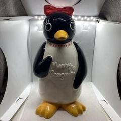 昭和レトロ 当時物　ナショナルノベルティ　スペースペンギン陶器製　貯金箱 昭和レトロ 珍品 ナショナルエアコン キャラクター 宇宙服
