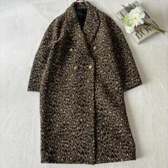 【美品/高級】タラジャーモン チェスターコート ロング 金ボタン レオパード 美品/高級】タラジャーモン チェスターコート ロング 金ボタン