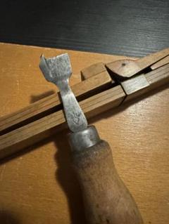 ウェルトナイフ　Solingen ドイツ　靴工具　アンティーク VINTAGE FEINSTAHL GERMANY DEER FOOT HOOF HANDLE KNIFE W/NEW