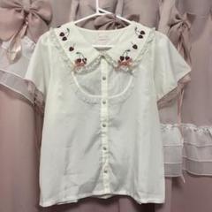 LIZ LISA さくらんぼ刺繍 半袖ブラウス リズリサ