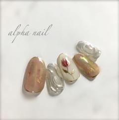 アンティークフラワーネイルチップ