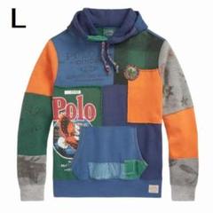 ポロ ラルフローレン ポロカントリー パッチワーク パーカー フーディ L