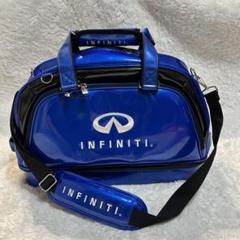 INFINITI インフィニティ ゴルフ エナメルバッグ 青 ボストン バッグ