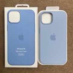 新品•純正互換品 iPhone 14 シリコンケース ブルー MagSafe対応