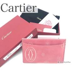 【美品】カルティエ Cartier パスケース ハッピーバースデー ピンク