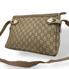GUCCI グッチプラス　PVCレザー　ショルダーバッグ　総柄