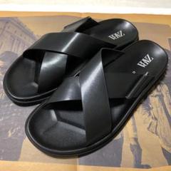 ZARA 厚底クロスストラップサンダルです☆サイズ42(27cm) m66504551276_1.jpg?1690368765