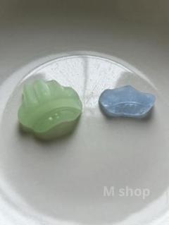 天然　シーグラス　レアカラー　ミルキーグリーン＆ゼニスブルー　コレクション