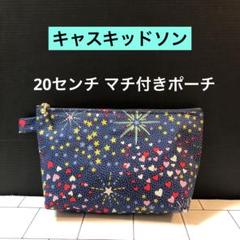 ☆ 新柄 20センチマチ付きポーチ キャスキッドソン ラミネート