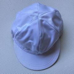 未使用　キッズ　体育帽子　体操帽子　白　男の子　①