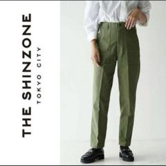 美品】ザ シンゾーン THE SHINZONE ベイカーパンツ カーキ 32