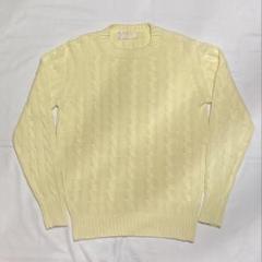 William Lockie ケーブル編みニット 黄 United Arrows