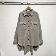 【美品】mystywoman(ミスティウーマン)コーデュロイオーバービックシャツ