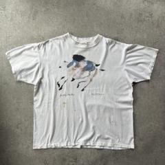90s ONEITA キャロルグリッグ アートtシャツ USA製 ホワイト XL