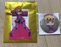 ホロ缶バッジ　ステッカー　ジョジョワールド　ジョルノジョバーナ