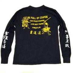 90s USA製 ALL Sport 和柄 漢字 両袖 両面プリント ロンT